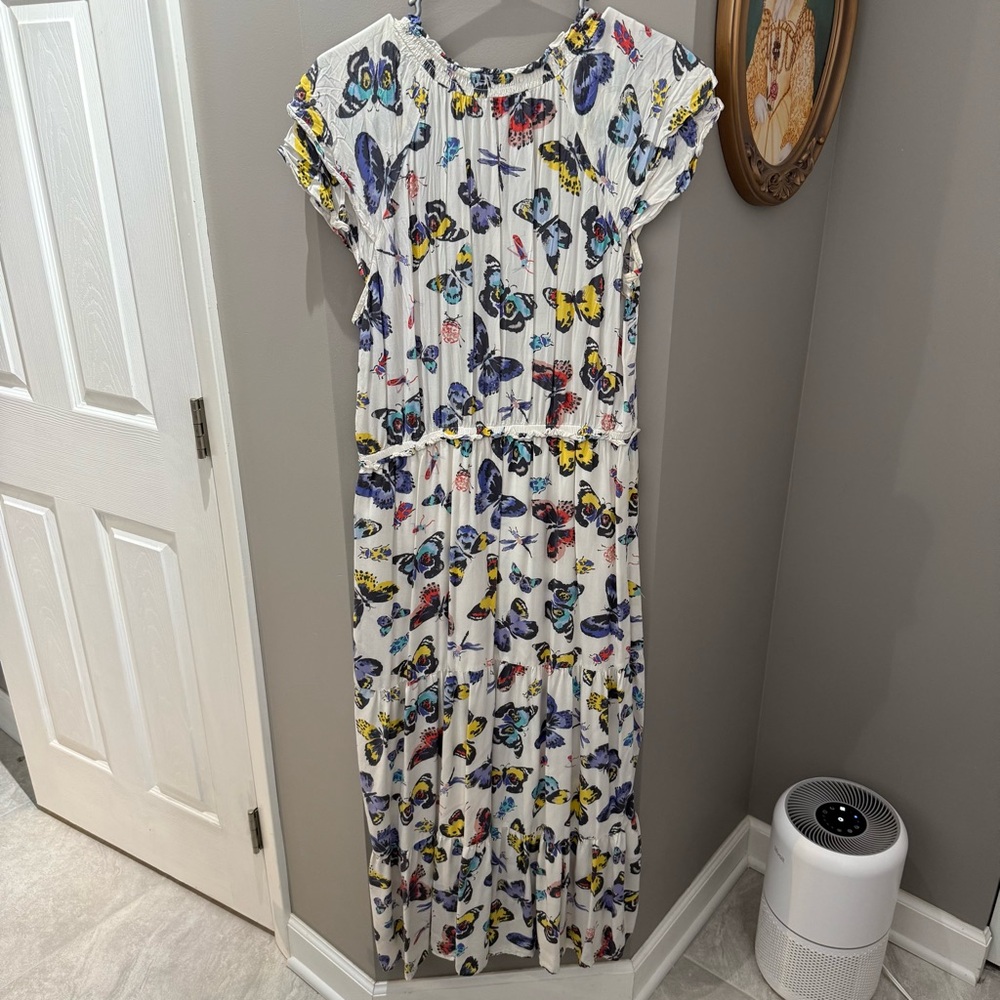 Old Navy Multicolor Butterfly Print Dress-Lg - Picture 4 of 5